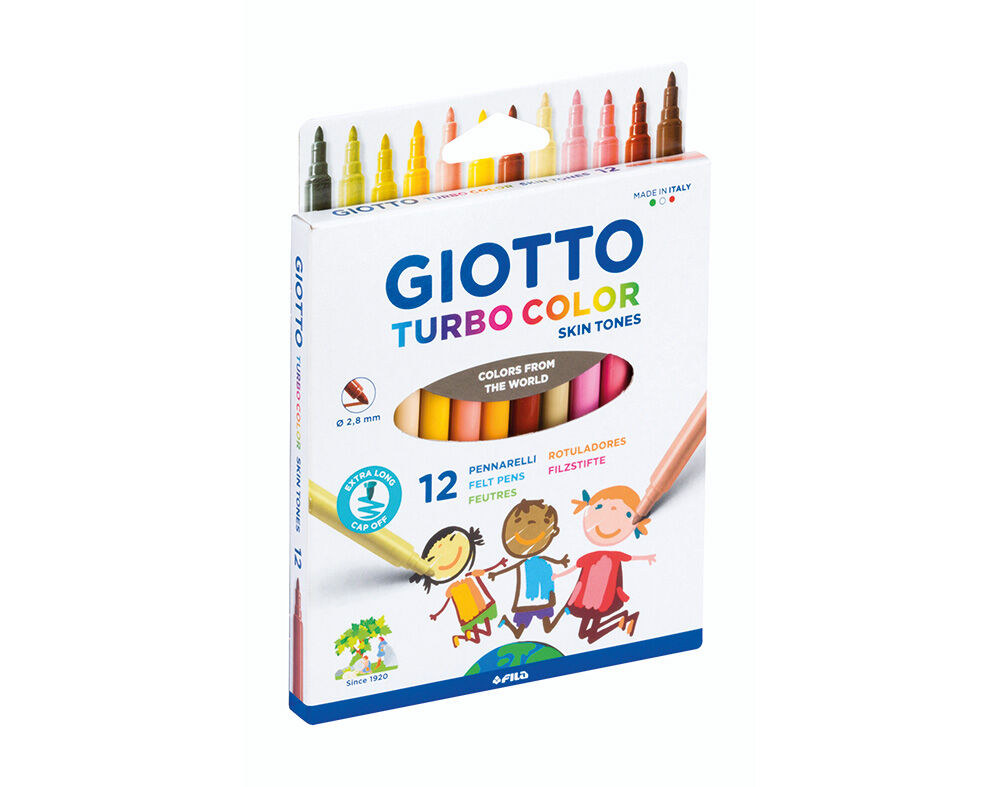 MARCADORES COLORIR GIOTTO TURBO COLOR SKIN TONES 12 UNIDADES image number 0