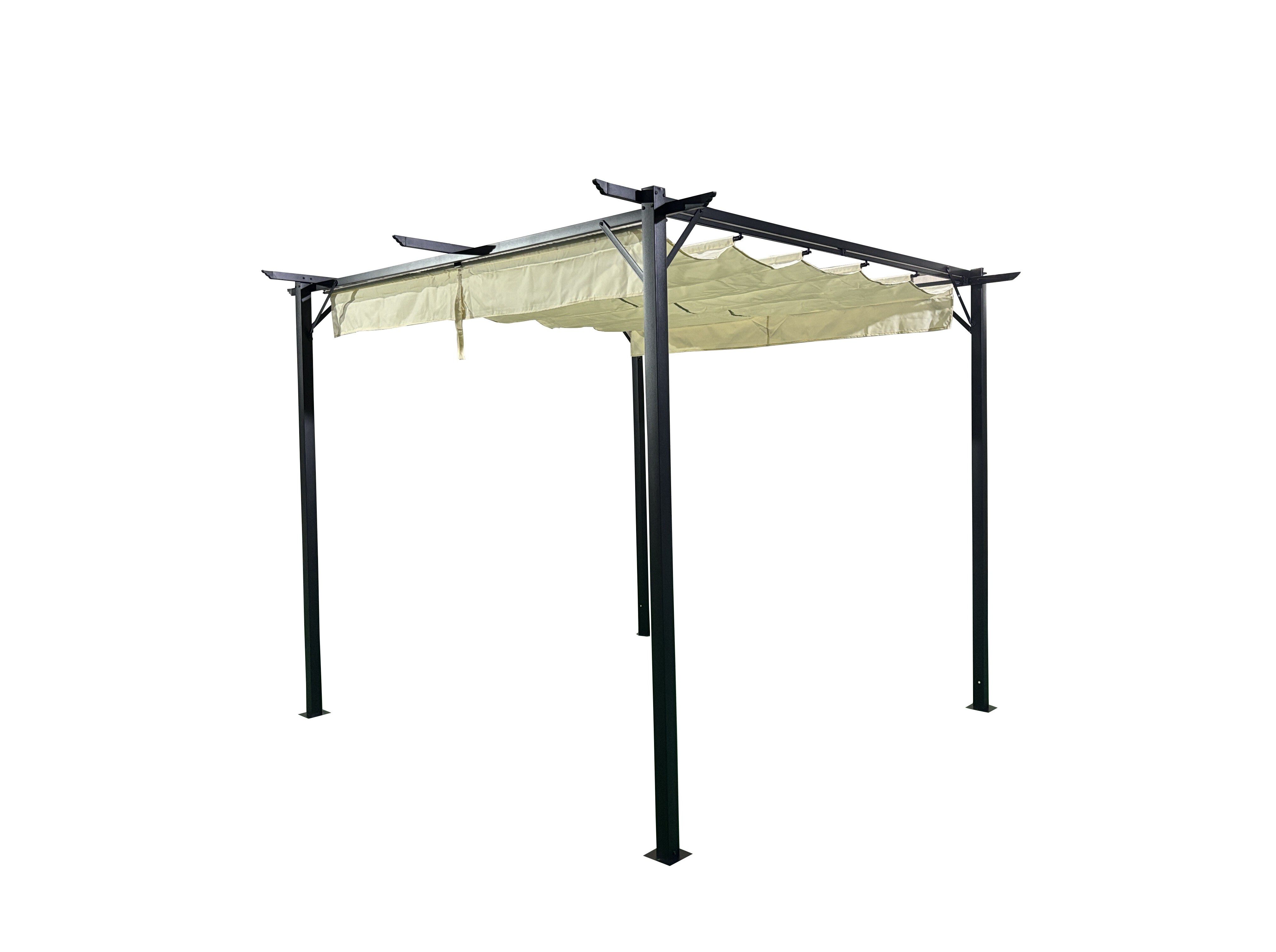 PERGOLA EM ALUMINIO BORA BORA ANTRACITE 3M