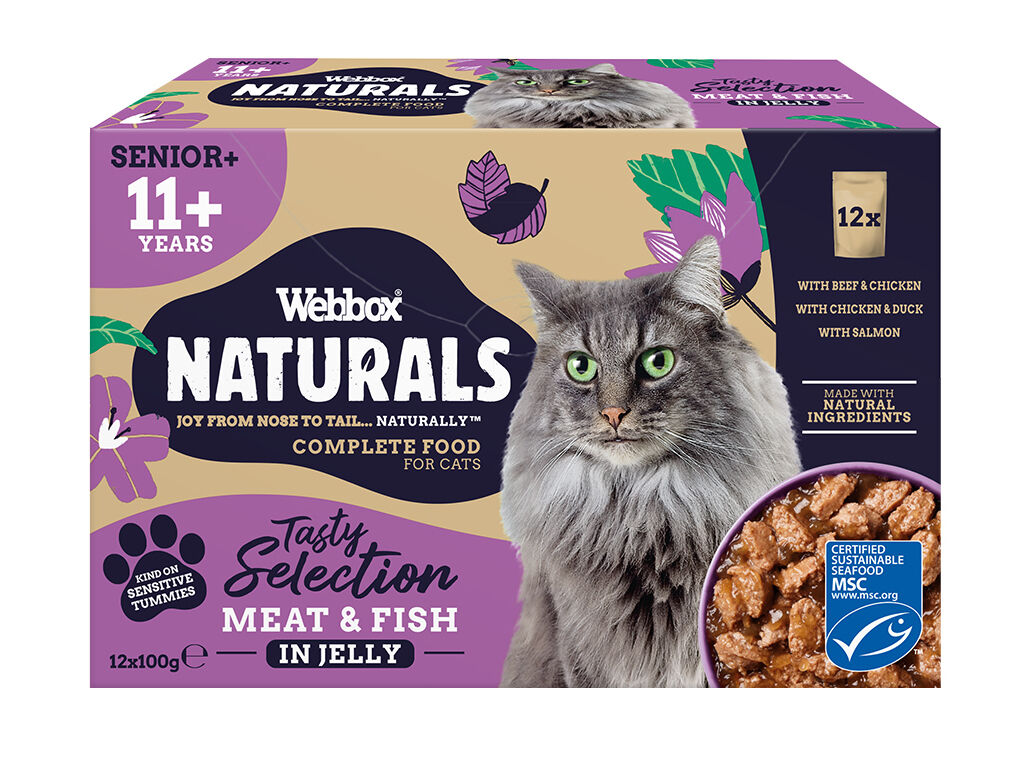 COMIDA H&Uacute;MIDA GATO WEBBOX S&Eacute;NIOR 11+ 12X100G image number 1