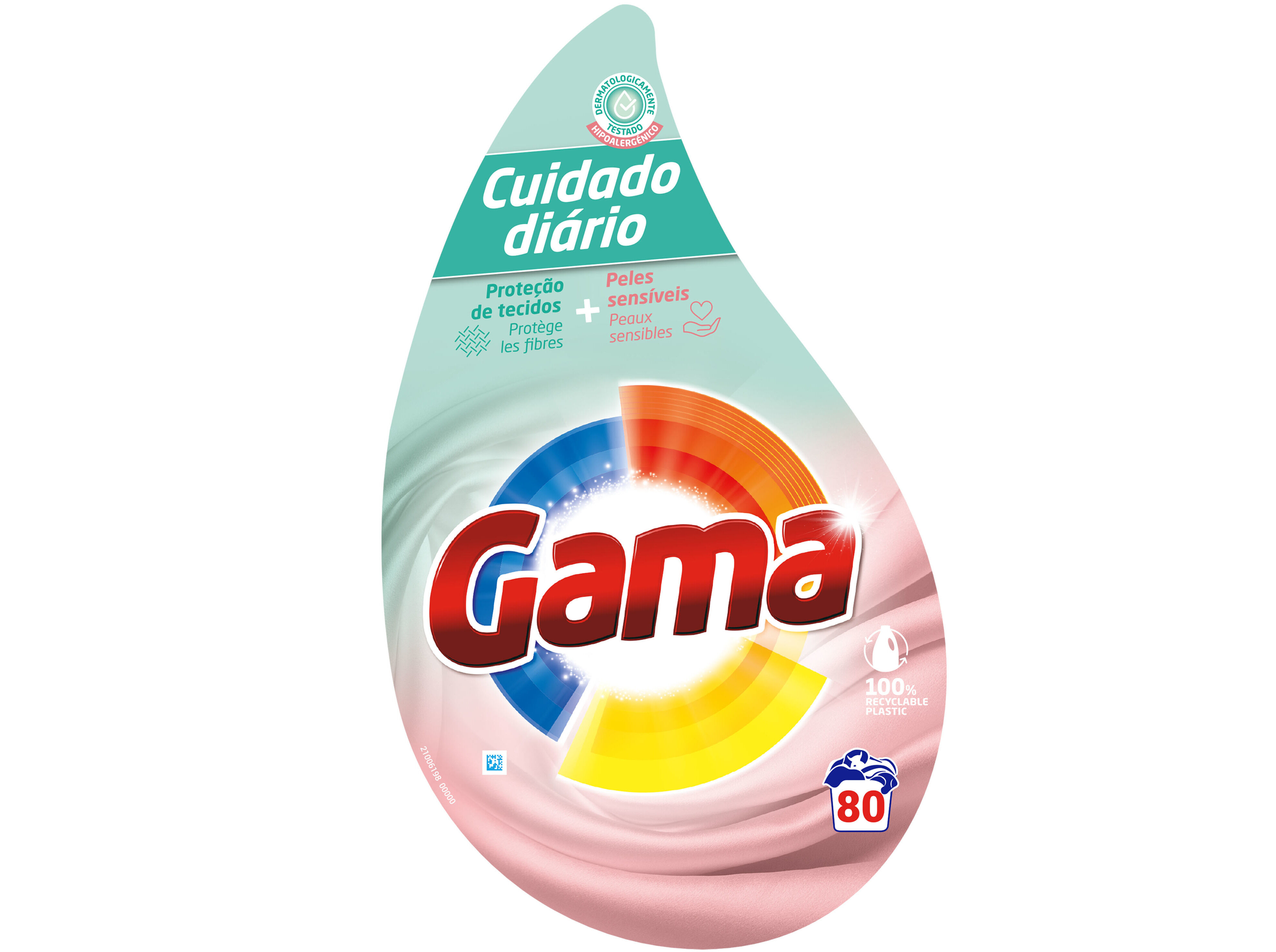 DETERGENTE ROUPA M&Aacute;QUINA L&Iacute;QUIDO GAMA CUIDADO DI&Aacute;RIO 80DOSES image number 1