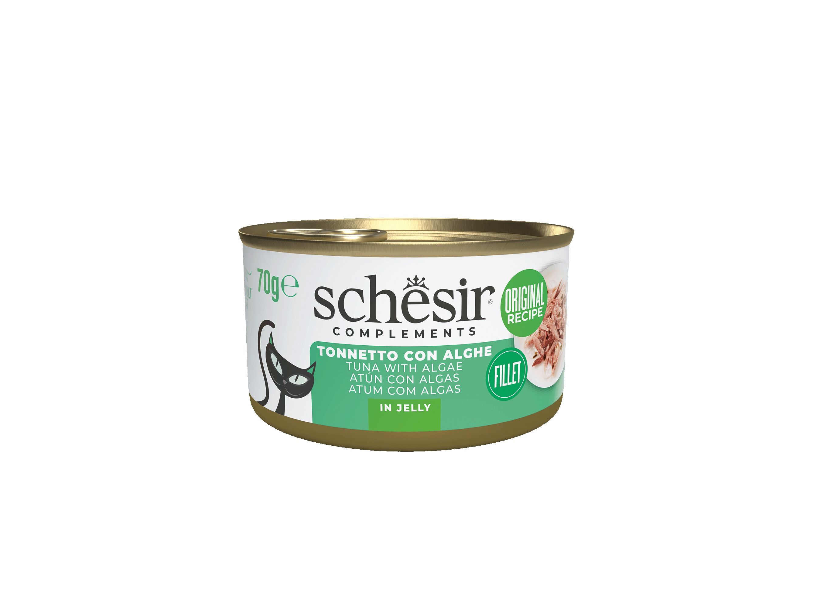 COMIDA H&Uacute;MIDA GATO SCHESIR ATUM / ALGAS 70G