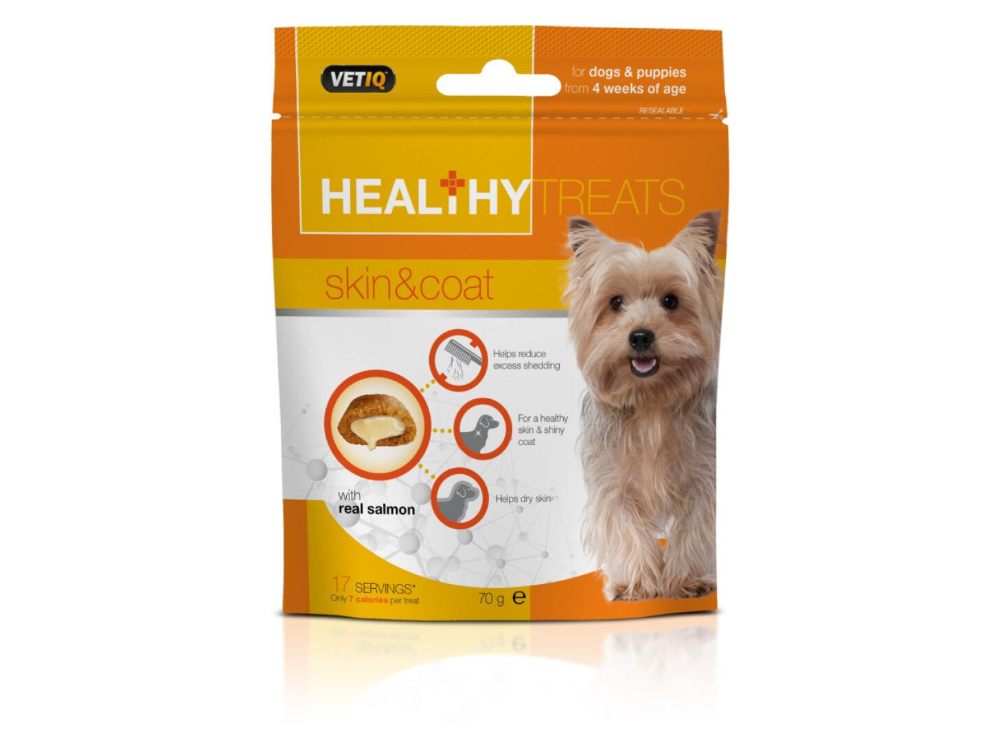 SNACK PARA C&Atilde;O VETIQ PELE E PELO 70G image number 1