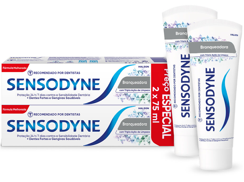 PASTA DE DENTES BRANQUEADORA SENSODYNE 2X75ML