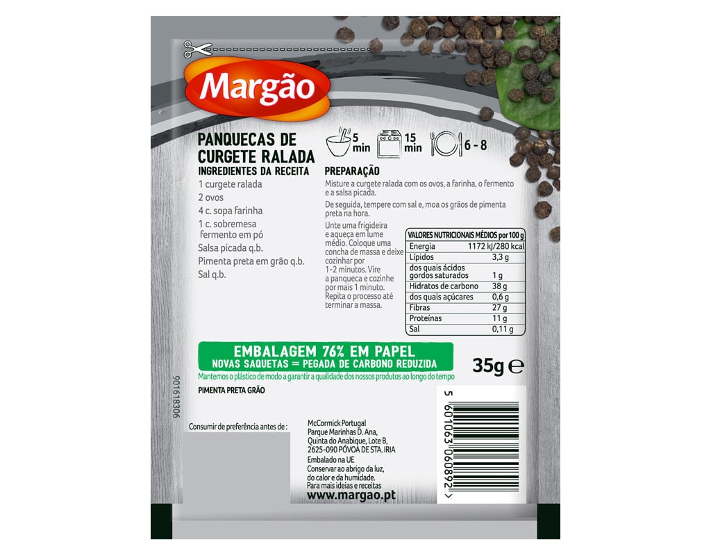 PIMENTA MARG&Atilde;O PRETA GR&Atilde;O SAQUETA 35G image number 1