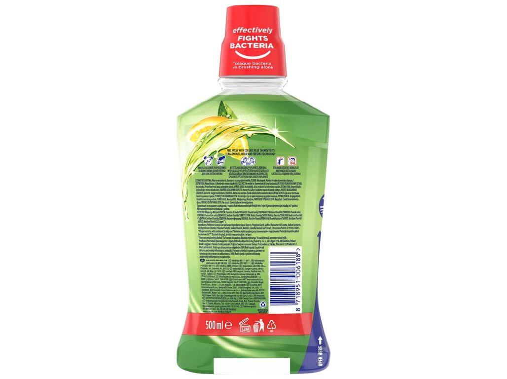 ELIXIR PLAX TEA&LEMON COLGATE 500ML image number 2
