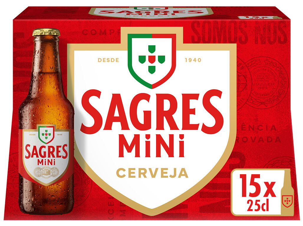CERVEJA SAGRES BRANCA MINI 15X0.25L