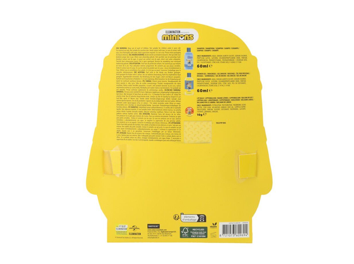 CONJUNTO MINIONS TRAVEL GIFT SET 1 UN image number 1