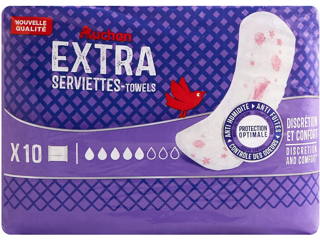 PENSOS INCONTIN&Ecirc;NCIA AUCHAN EXTRA C/BOLSA 10UN