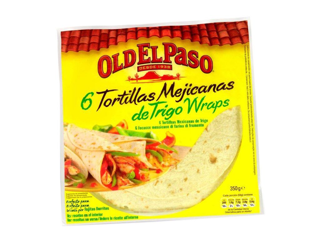 TORTILHA OLD EL PASO WRAP TRIGO 350G
