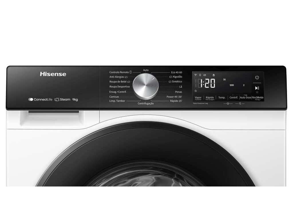 M&Aacute;QUINA DE LAVAR ROUPA HISENSE WF3S9045BW3 - BRANCO A 9KG image number 5