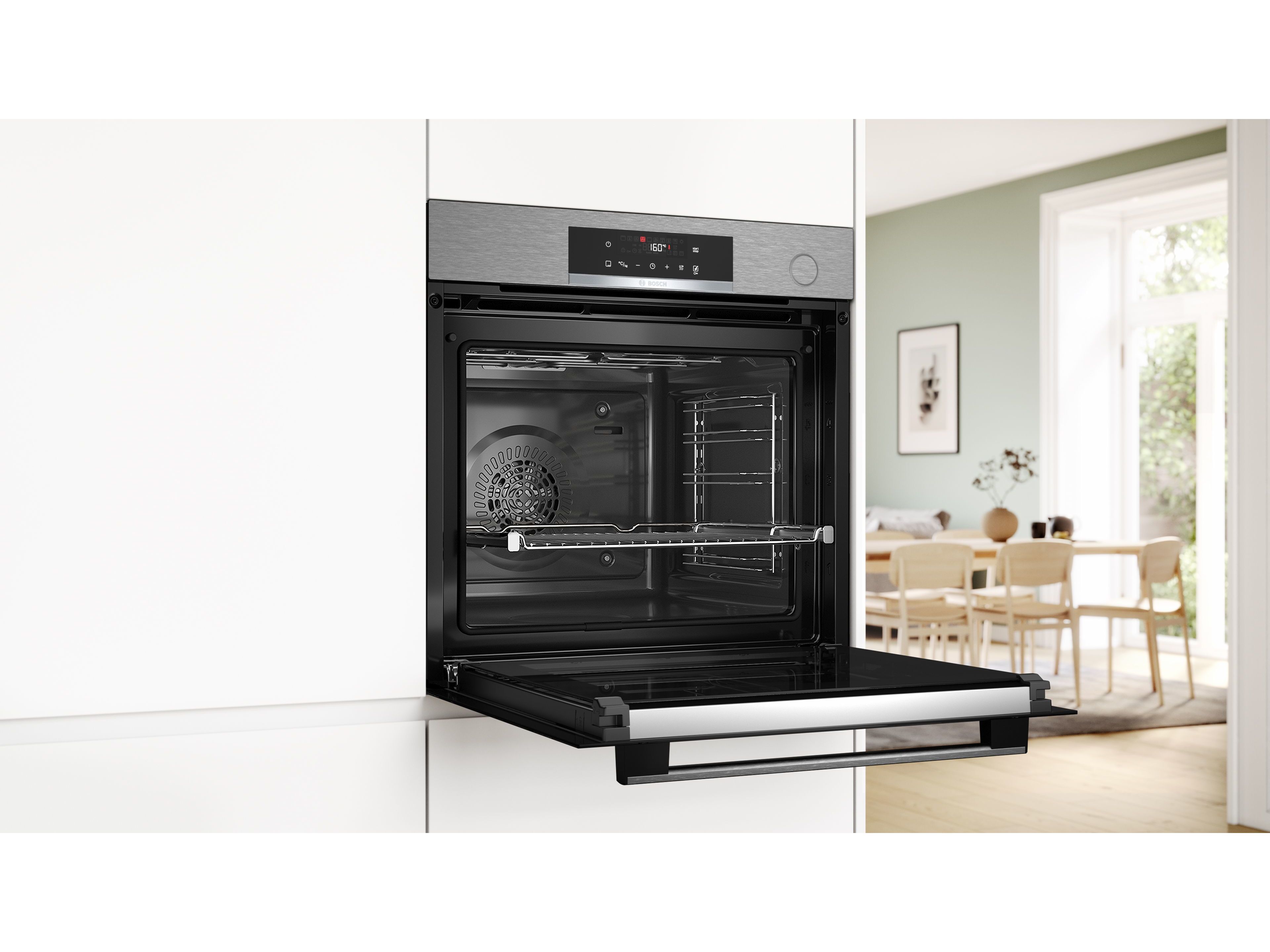 FORNO PIROL&Iacute;TICO BOSCH HRG572ES3 71 L A+ VAPOR AIR FRY INOX image number 3