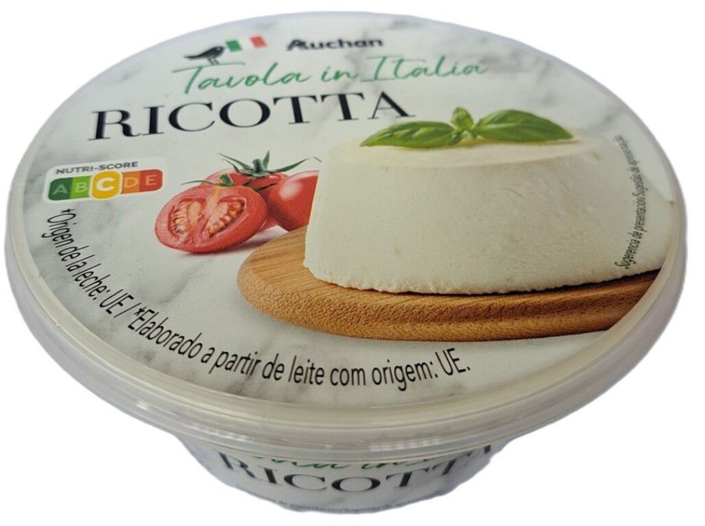 QUEIJO RICOTTA AUCHAN &Agrave; MESA EM IT&Aacute;LIA 250G image number 1