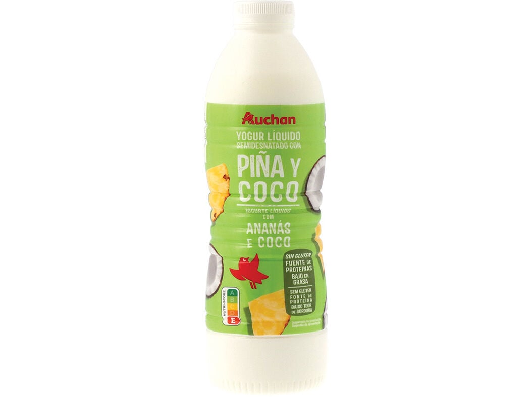 IOGURTE AUCHAN L&Iacute;QUIDO ANAN&Aacute;S E C&Ocirc;CO SEM GL&Uacute;TEN 1KG image number 0