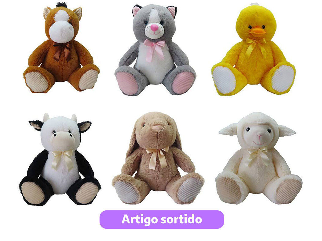 PELUCHE SENTADO ONE TWO FUN 52CM MODELOS SORTIDOS image number 0