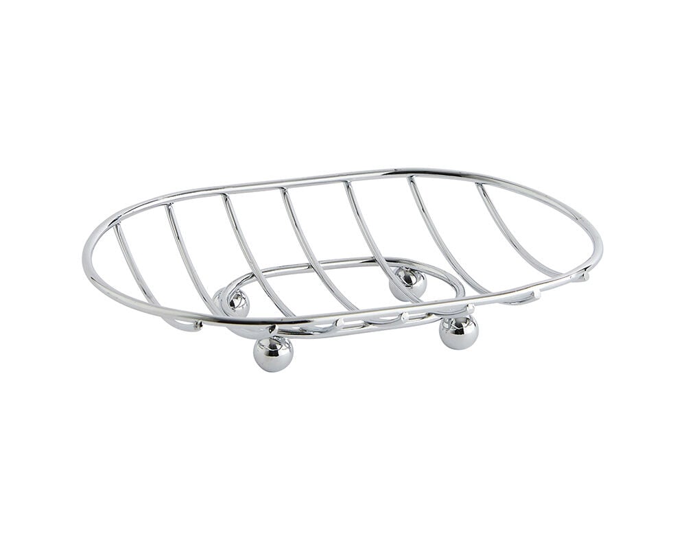 SABONETEIRA AUCHAN ESSENCIAL METAL PRATEADO 12X8CM