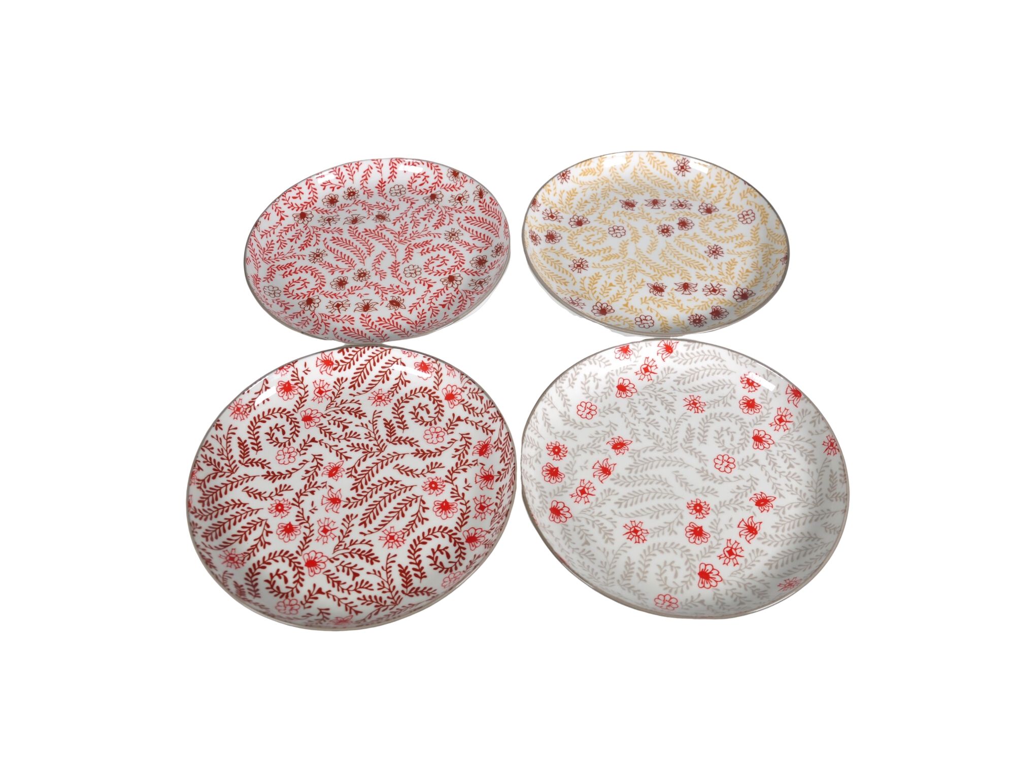 CONJUNTO DE 4 PRATOS RASOS ACTUEL GR&Ecirc;S 4 CORES 19.5CM