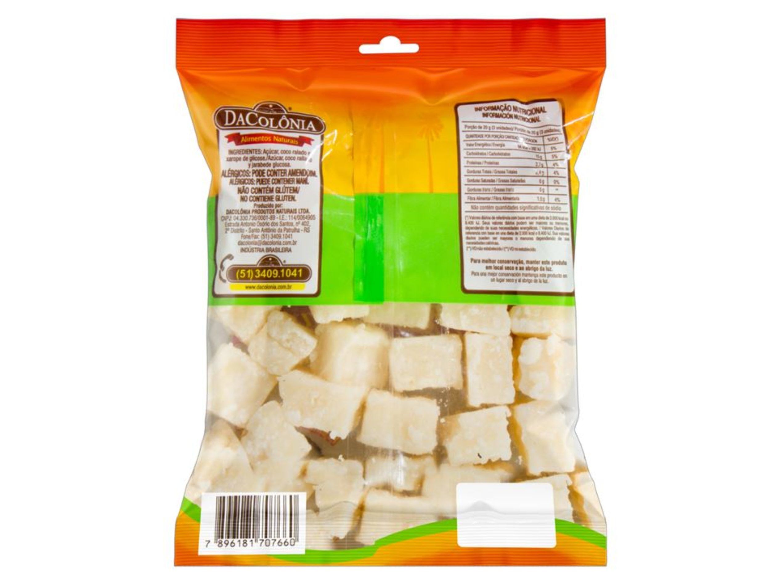 RAPADURINHA DACOL&Ocirc;NIA DOCE DE COCO 160G image number 1