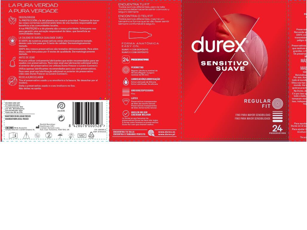 PRESERVATIVOS DUREX SENSITIVE SUAVE 24UN image number 1