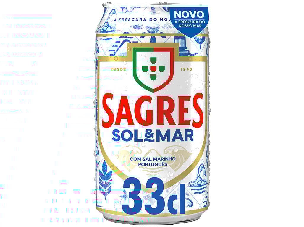 CERVEJA SAGRES SOL&MAR BRANCA LATA 0.33L image number 0