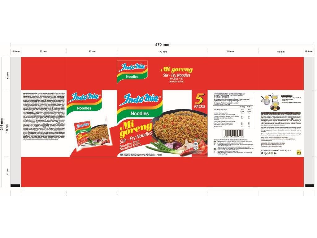 NOODLES INDOMIE MI GORENG 400G (PACK 5) image number 1