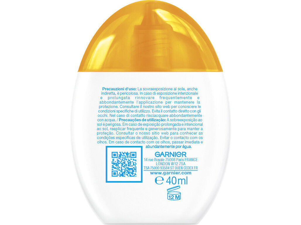 PROTETOR SOLAR AMBRE SOLAIRE AQUA FLUIDO ROSTO SPF50 40ML image number 1