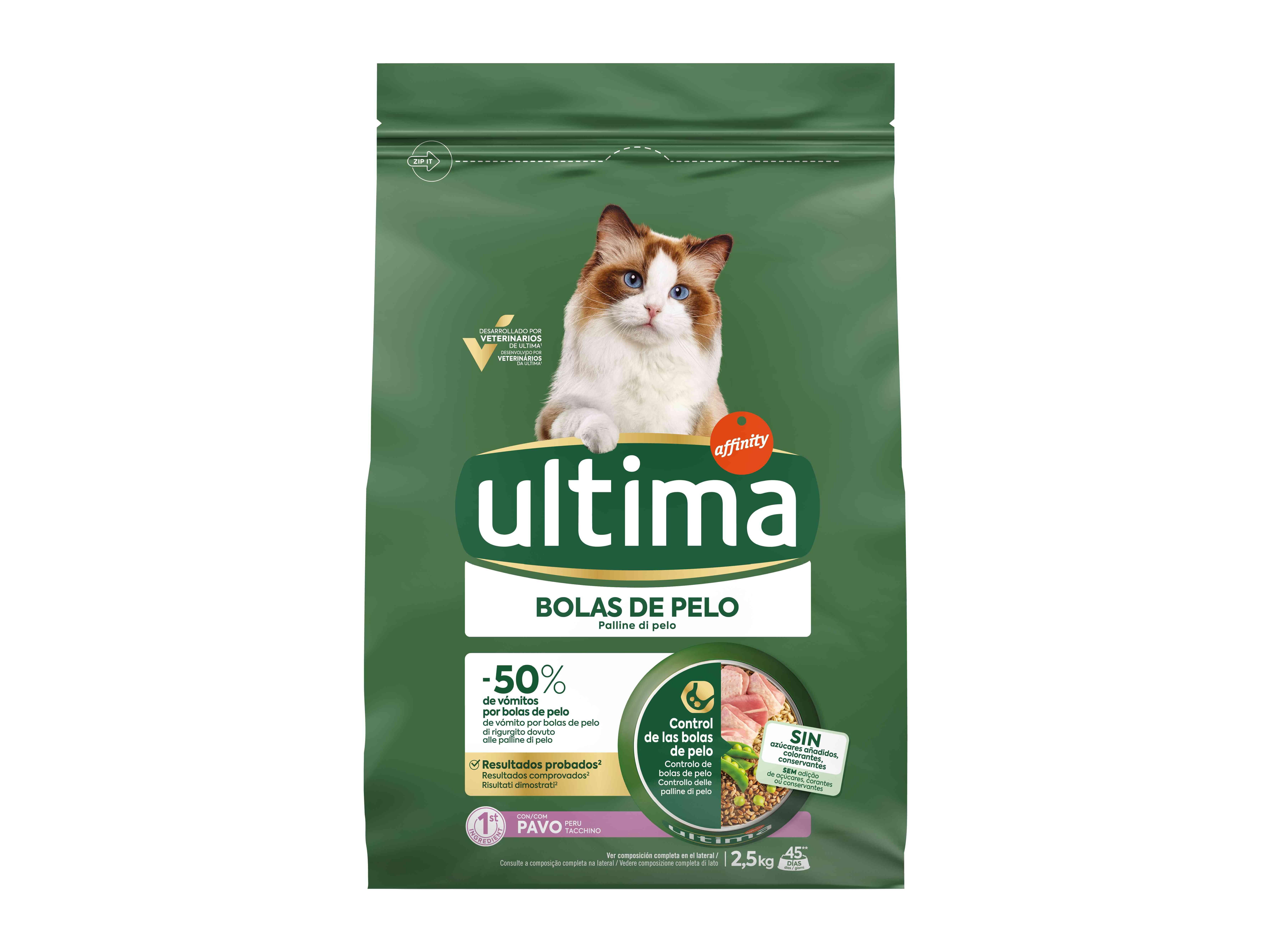 RA&Ccedil;&Atilde;O PARA GATO ULTIMA BOLAS DE P&Ecirc;LO 2.5KG image number 0