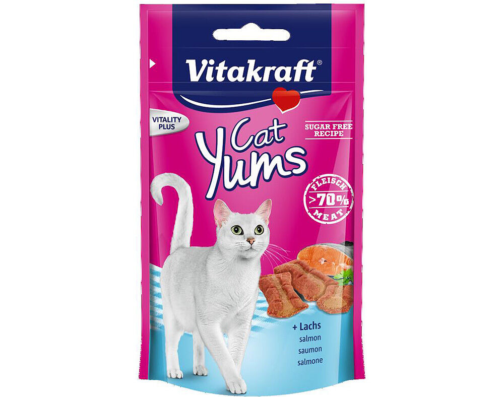 SNACKS PARA GATO VITAKRAFT CAT YUMS COM SALMAO 40G image number 0