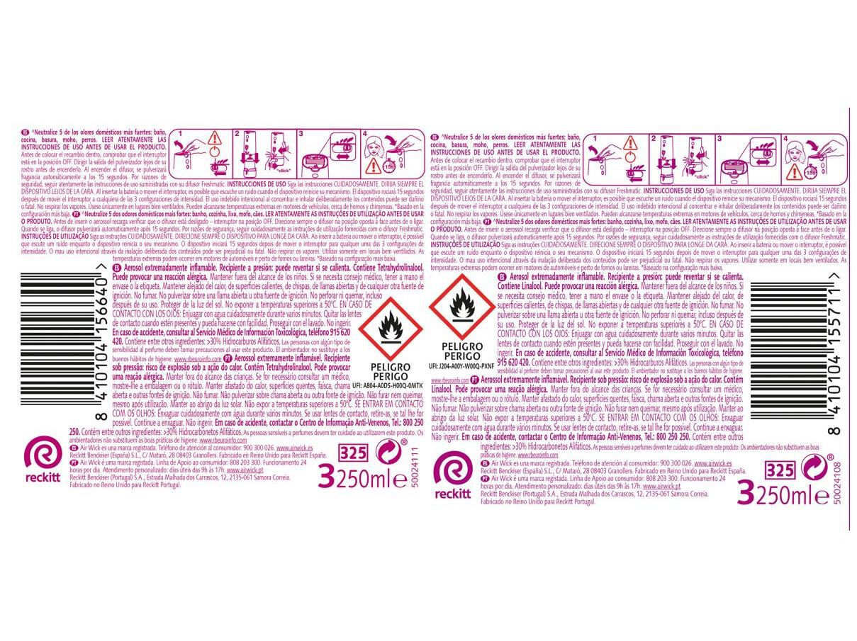 AMBIENTADOR RECARGA AIR WICK FRESHMATIC 2 DELICIAS VER&Atilde;O + 1 SMOOTH&MOON 3X250ML image number 1