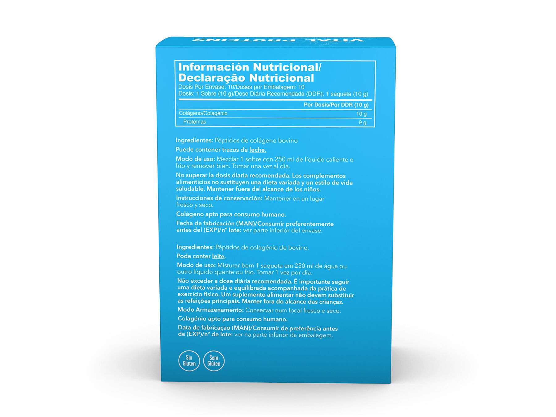 COLAG&Eacute;NIO VITAL PROTEINS SABOR NEUTRO 10 SAQ image number 2