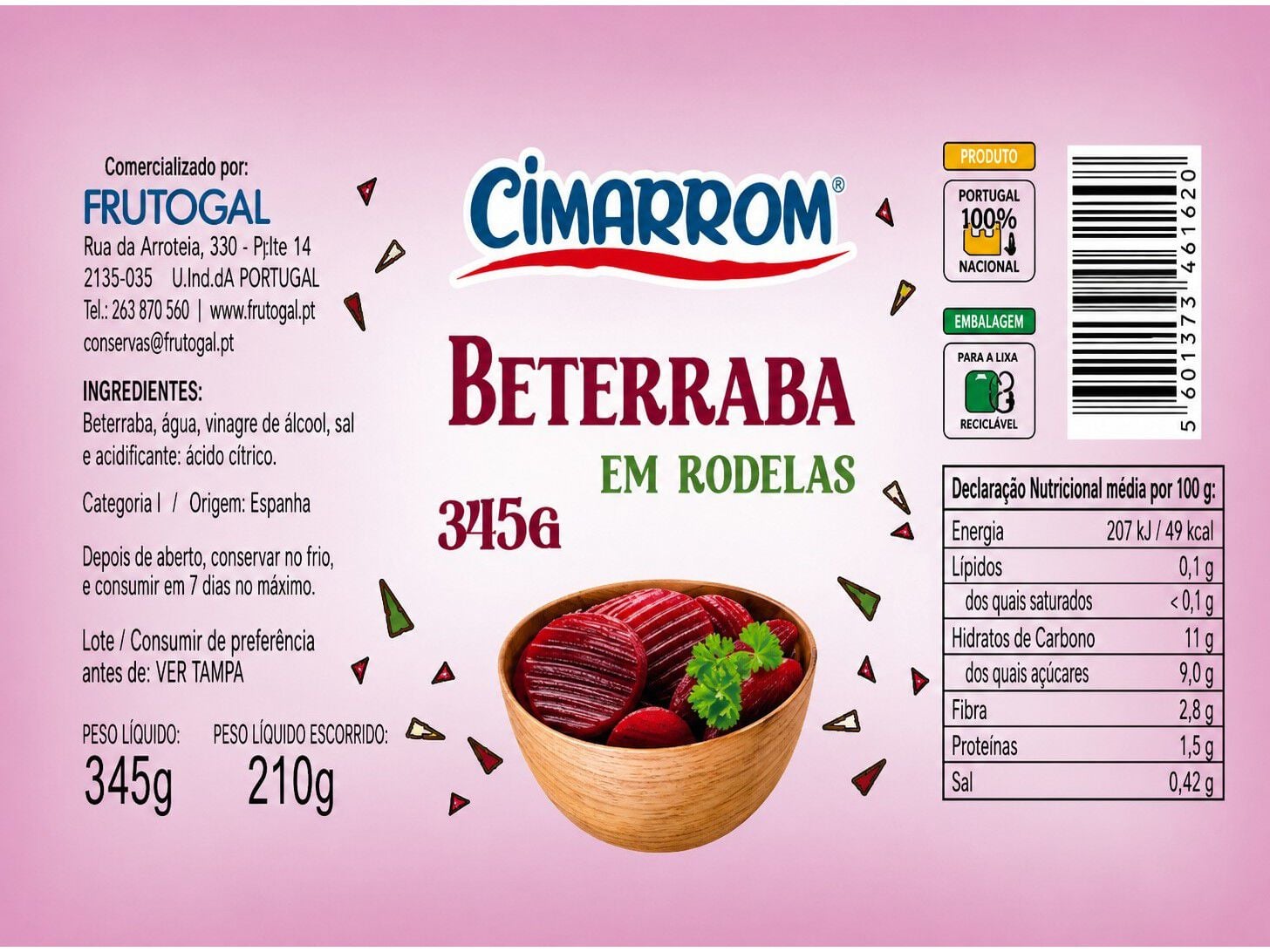BETERRABA CIMARROM RODELAS 345G image number 1