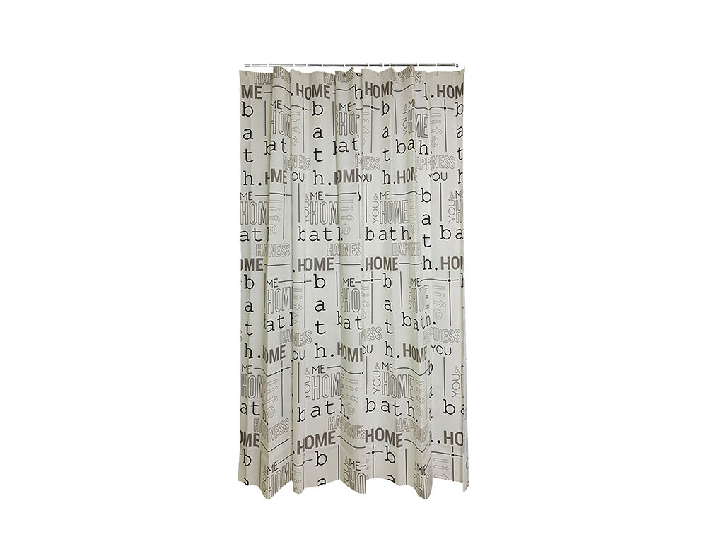 CORTINA DE DUCHE ACTUEL PEVA PALAVRAS SEM ARGOLAS 180X200CM