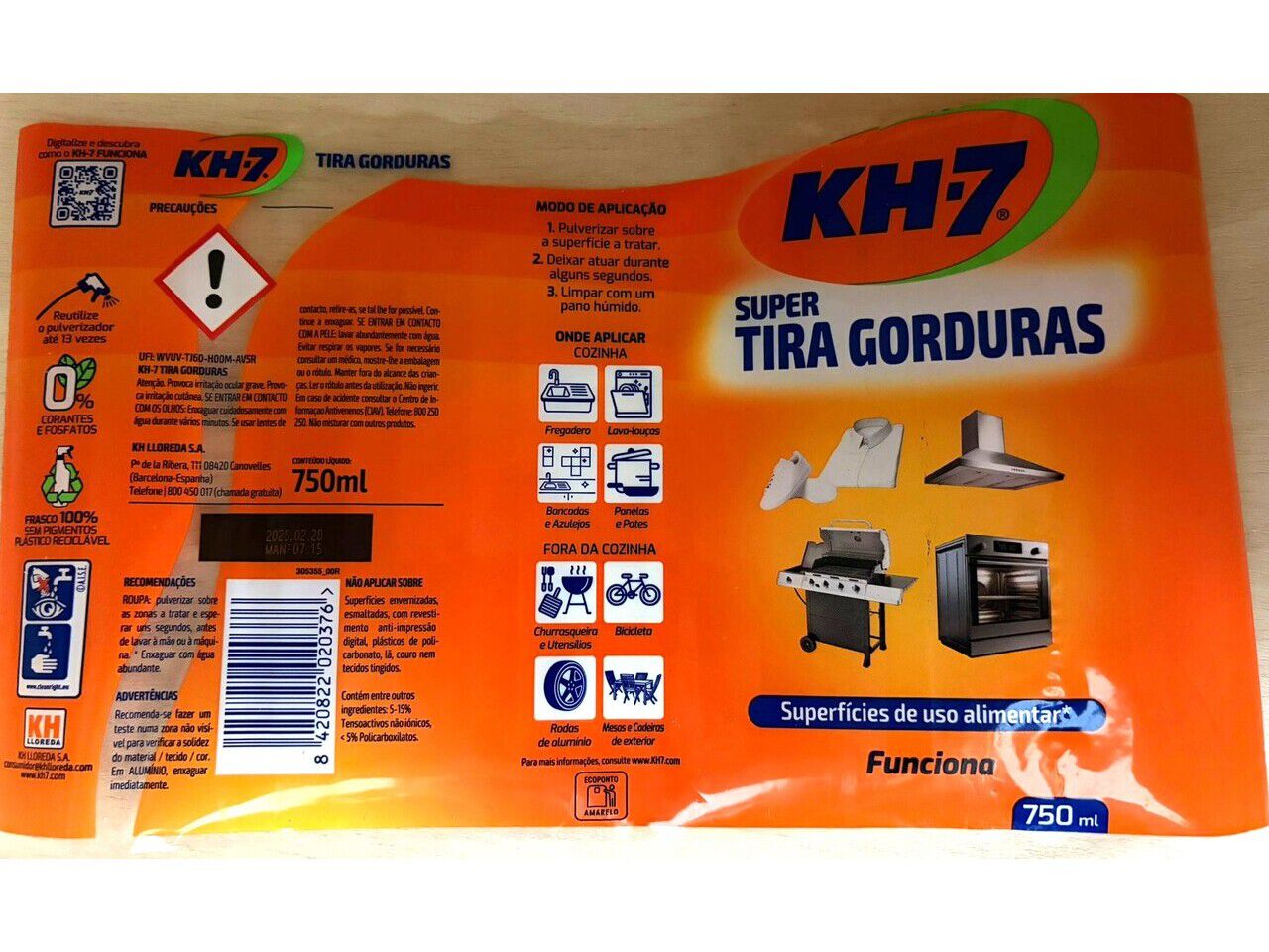 DESENGORDURANTE KH7 SPRAY 750ML image number 1