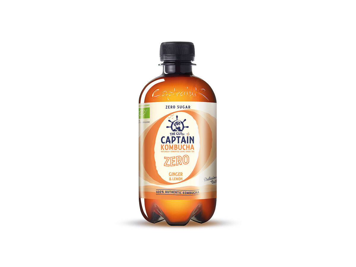 KOMBUCHA THE GUTSY CAPTAIN GENGIBRE LIM&Atilde;O ZERO BIO 400ML (SDR)