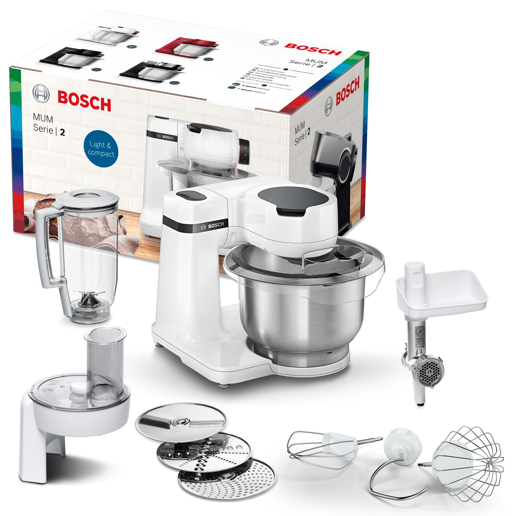 ROBOT DE COZINHA BOSCH SERIE 2 MUMS2EW30 700 W 3.8 L BRANCO image number 7