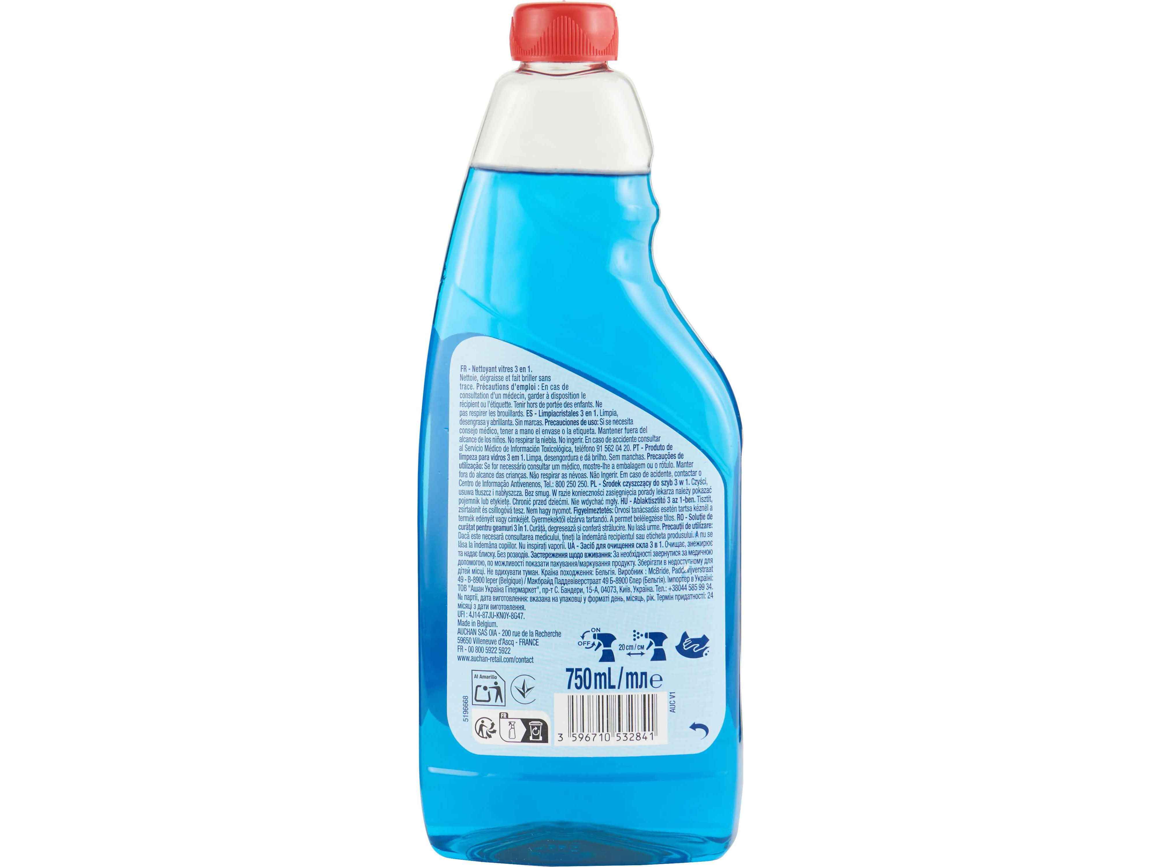 LIMPA VIDROS AUCHAN RECARGA 750ML image number 1