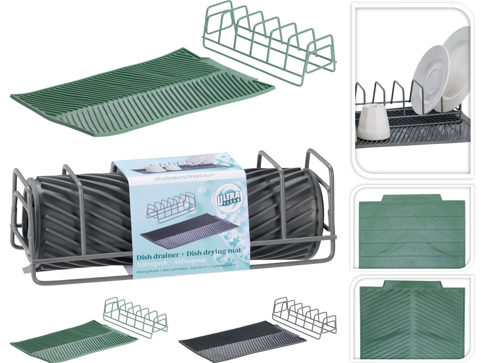 ESCORREDOR ULTRA CLEAN 39X25X8CM CORES SORTIDAS image number 1