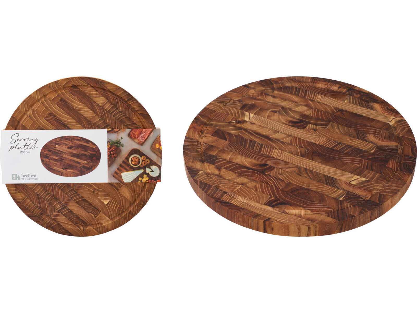 T&Aacute;BUA DE CORTE REDONDA MADEIRA 28X28X2CM