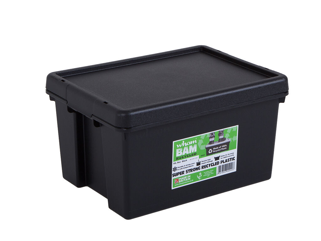 CAIXAS ARRUMA&Ccedil;&Atilde;O WHAM PRETO 16L