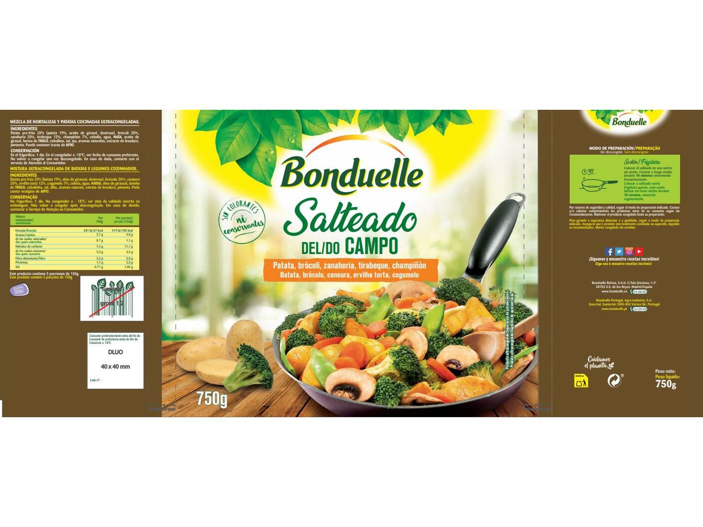 SALTEADO DO CAMPO BONDUELLE 750G image number 1