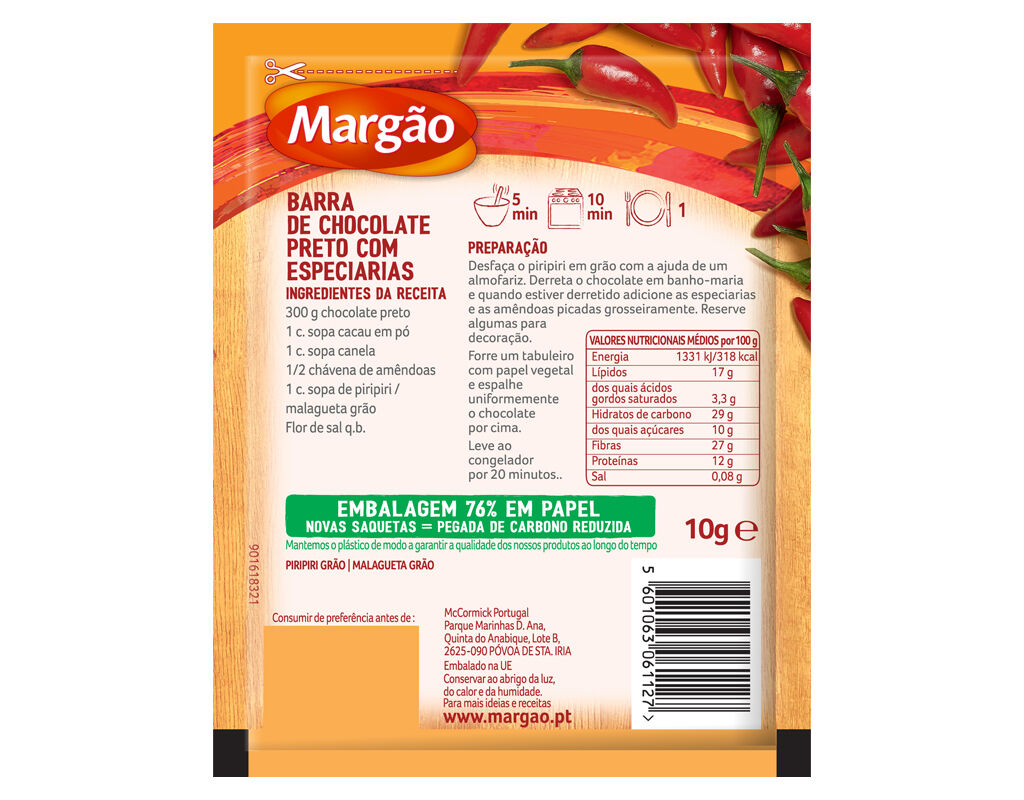 PIRI-PIRI MARG&Atilde;O VAGEM SAQUETA 10G image number 1