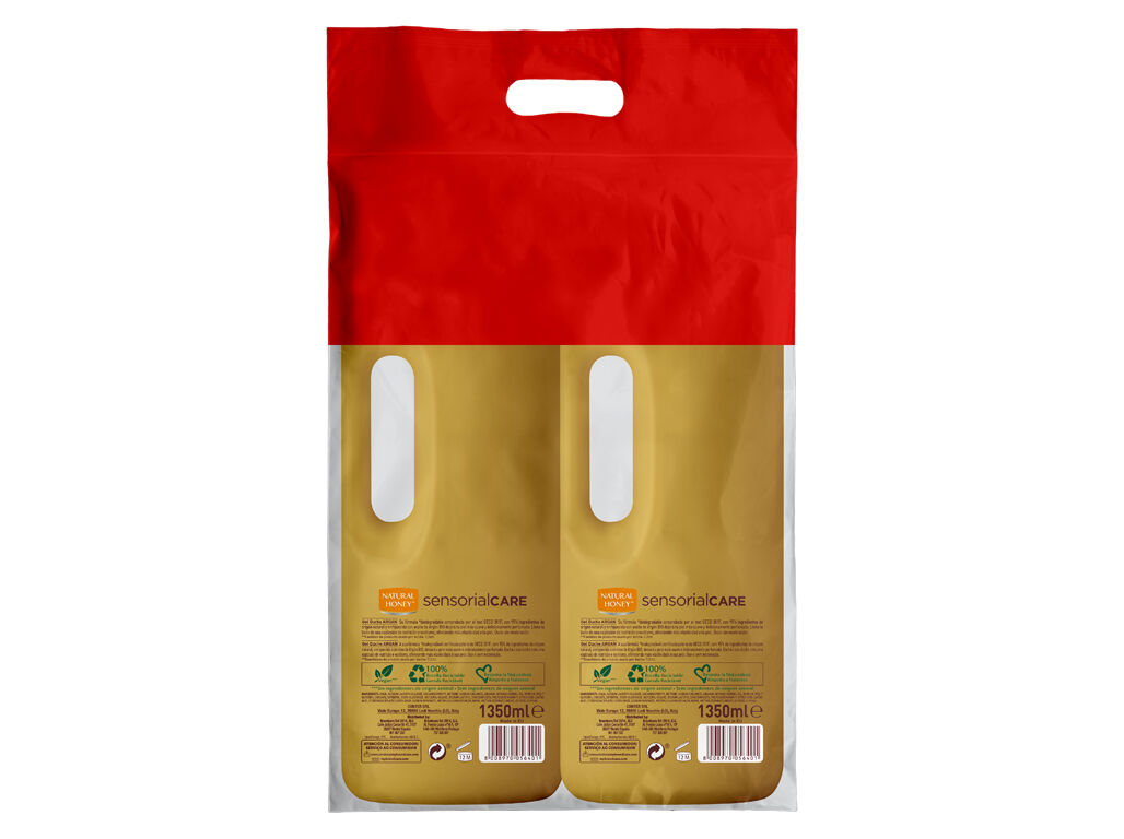 GEL BANHO NATURAL HONEY ARG&Atilde;O 1350+1350ML image number 1