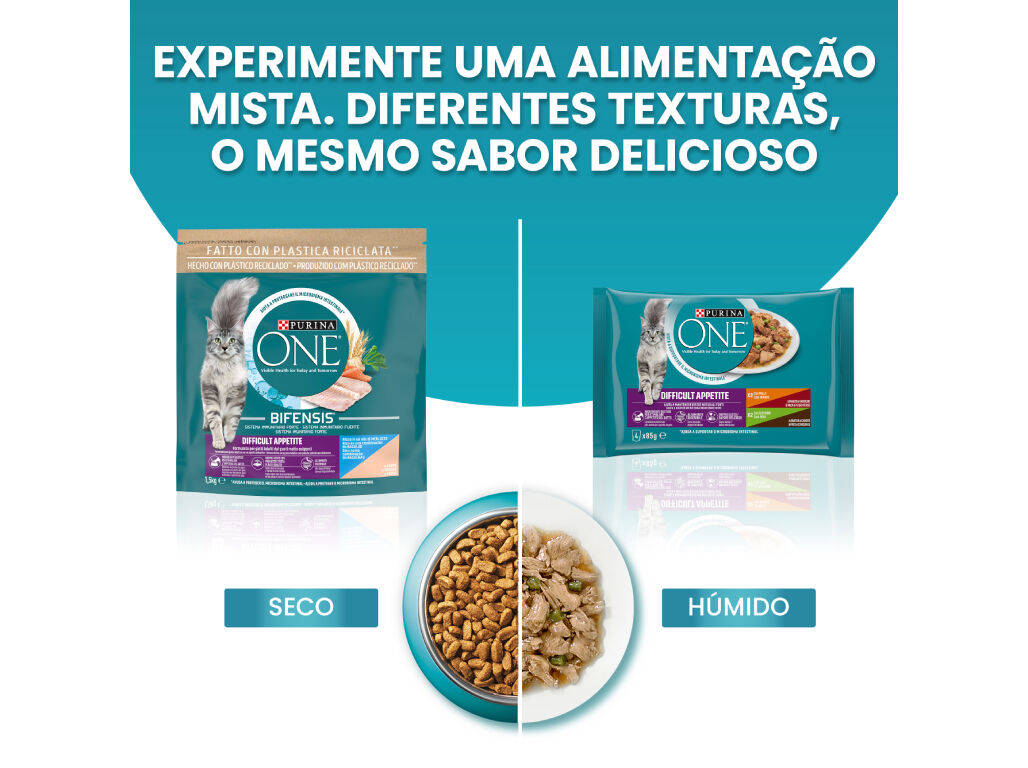 COMIDA H&Uacute;MIDA PARA GATO PURINA ONE APETITE DIF&Iacute;CIL 4X85G image number 7