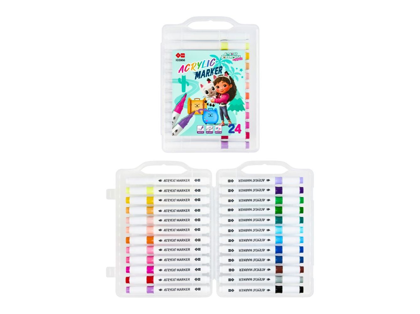 MARCADORES ACR&Iacute;LICOS GABBY 24 UNIDADES