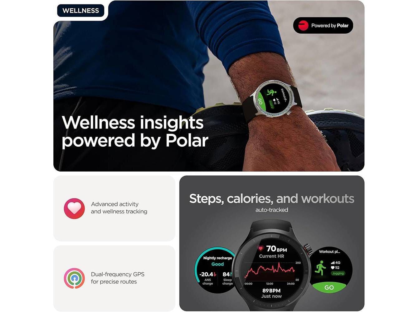 SMARTWATCH MOTOROLA MOTO WATCH VOLCANIC ASH image number 4