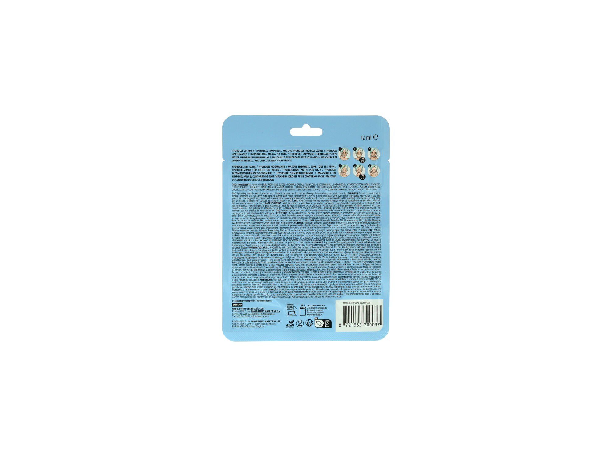 M&Aacute;SCARA OLHOS & L&Aacute;BIOS SENCE HYDROGEL image number 1