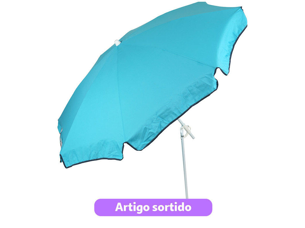GUARDA-SOL PRAIA SAURIUM PROTE&Ccedil;&Atilde;O UV40+ 180CM CORES SORTIDAS