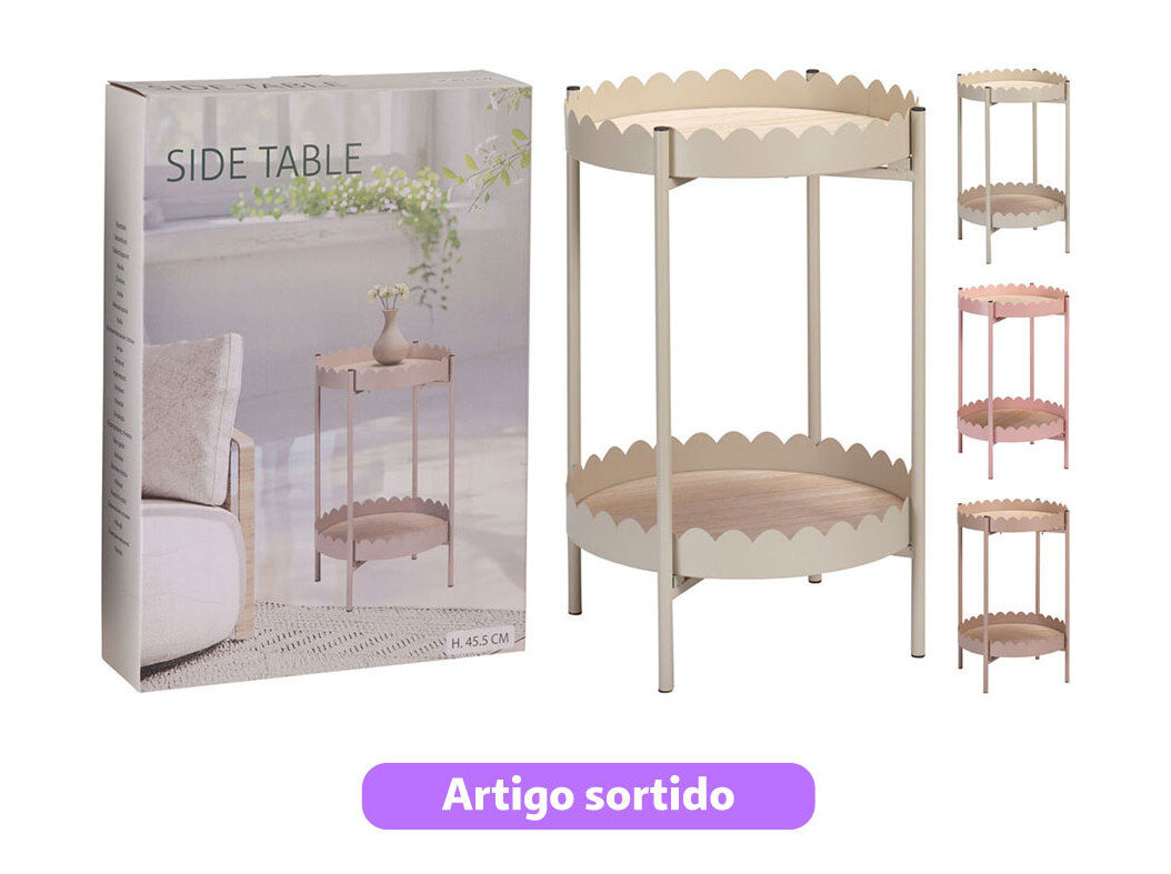 MESA APOIO 33X33X45.5CM CORES SORTIDAS image number 0