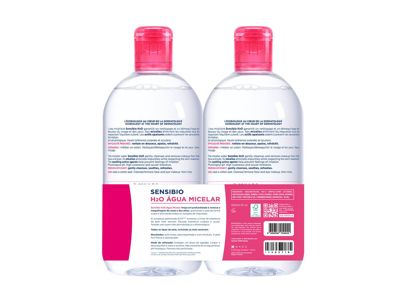 &Aacute;GUA MICELAR BIODERMA SENSIBIO 2X500ML PROMO image number 1