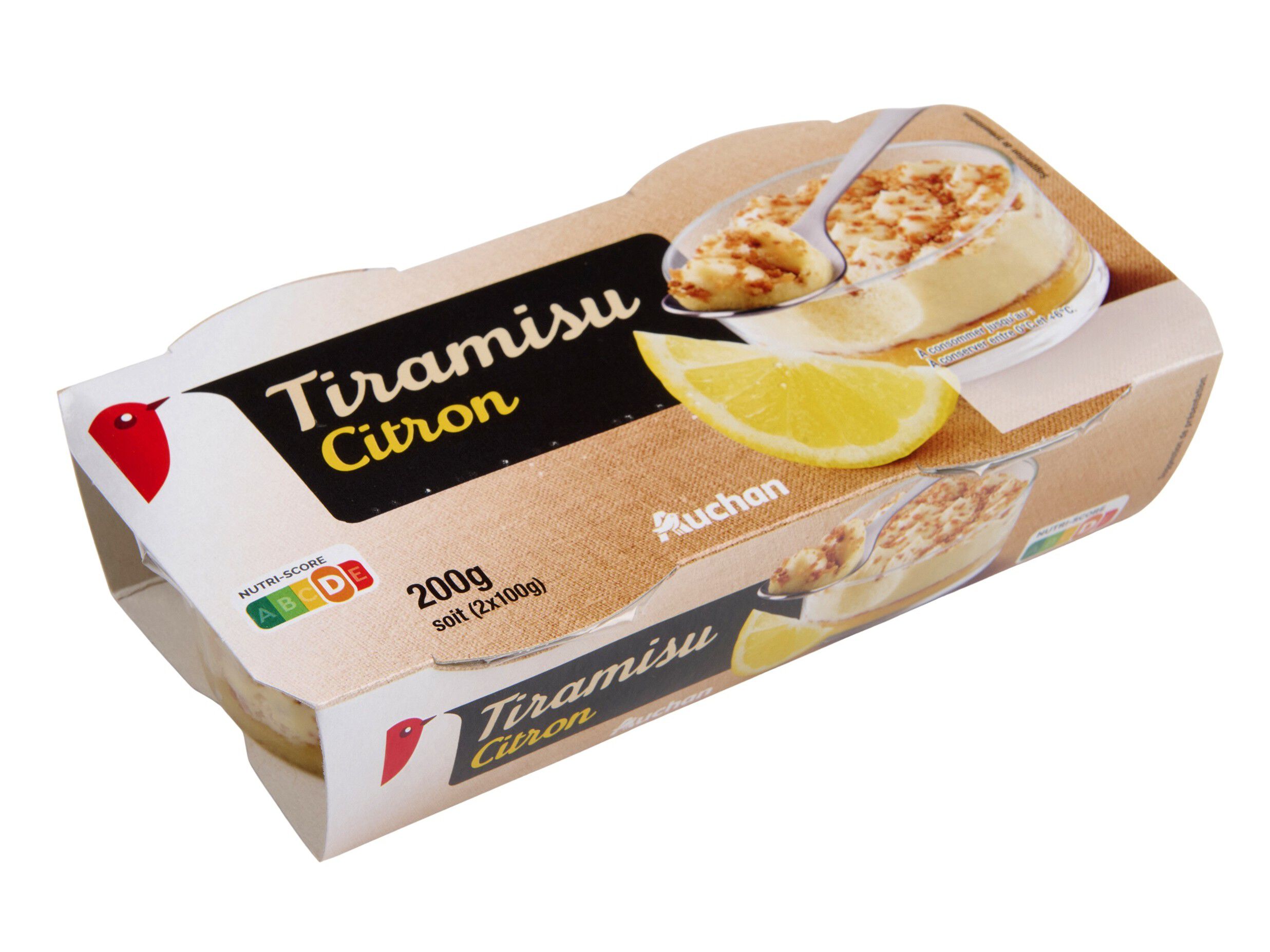 TIRAMISU AUCHAN LIM&Atilde;O RECEITA ITALIANA 2X100G image number 1