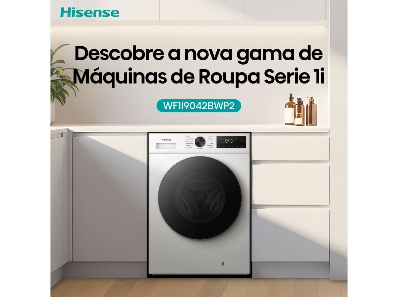M&Aacute;QUINA DE LAVAR ROUPA HISENSE WF1I9042BWP2 BRANCO A 9KG 1400RPM image number 16
